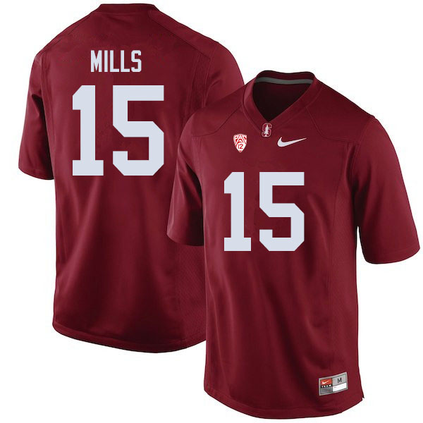 Men #15 Davis Mills Stanford Cardinal College Football Jerseys Sale-Cardinal